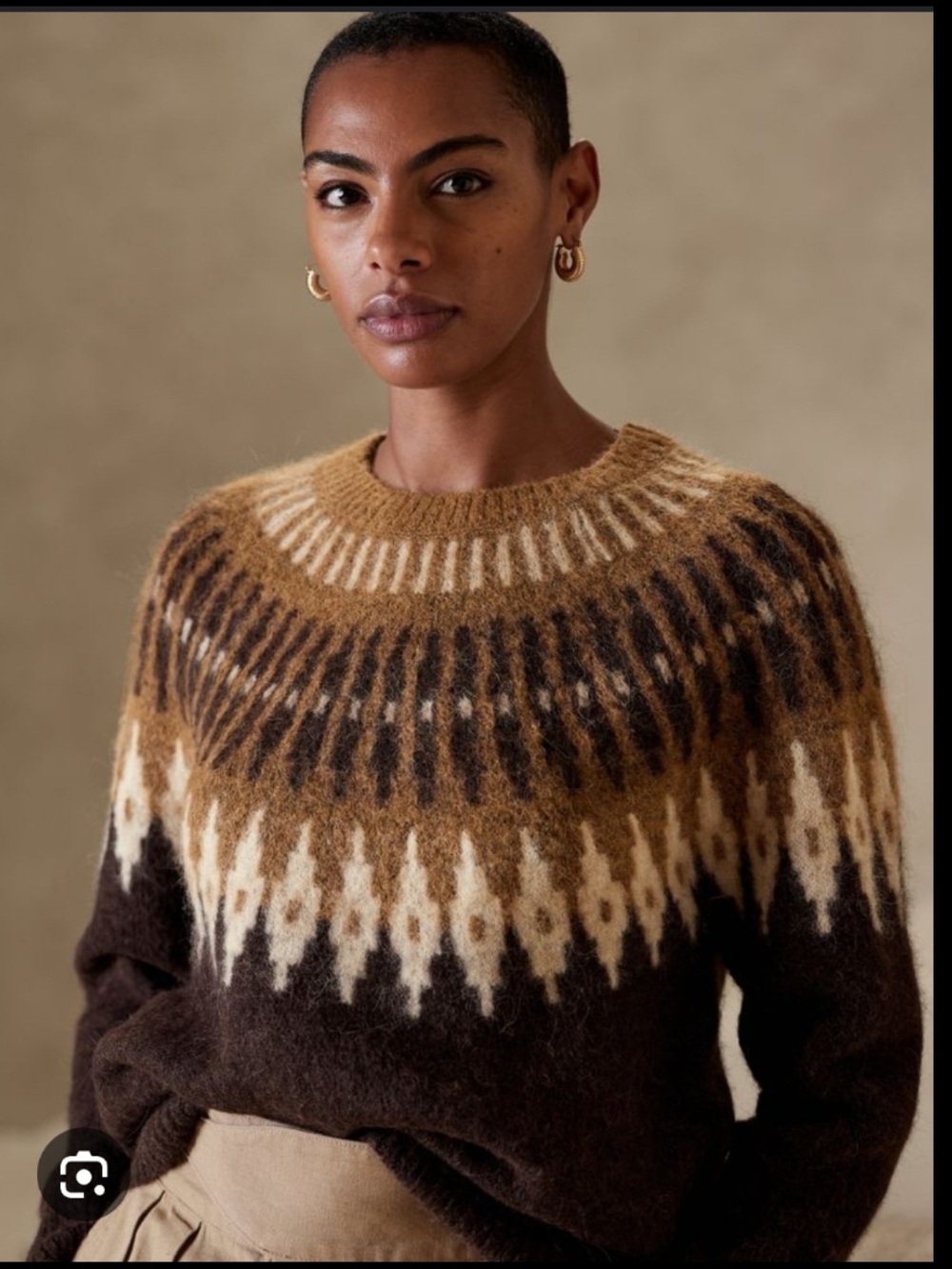 New Banana Republic Alpaca sweater Fair Isle Nordic-Pattern